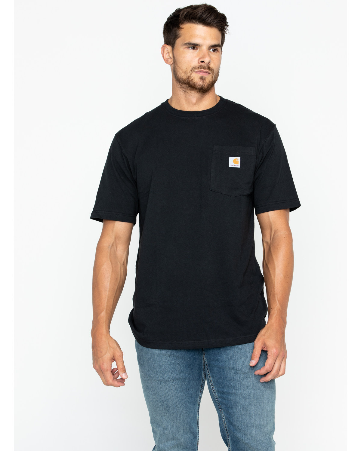 Carhartt Men's Loose Fit Heavyweight Logo Pocket Work T-Shirt