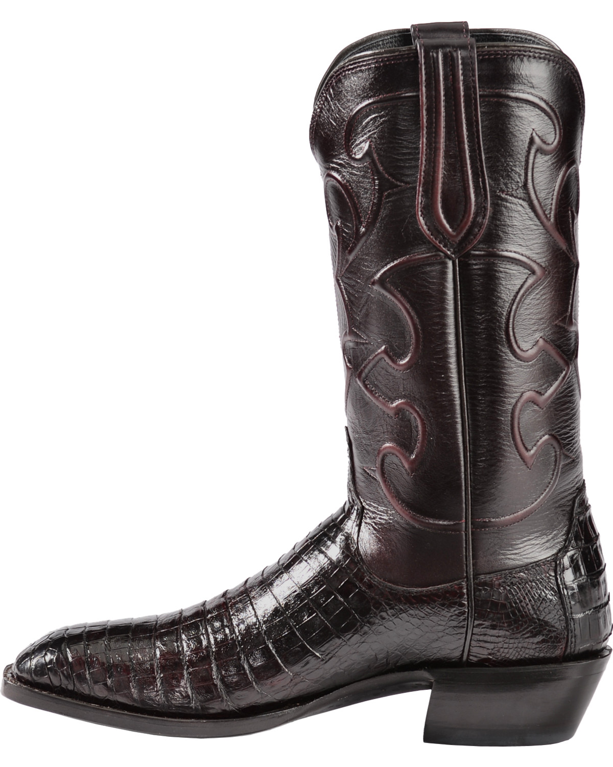 lucchese men's handmade malcolm alligator western boots square toe