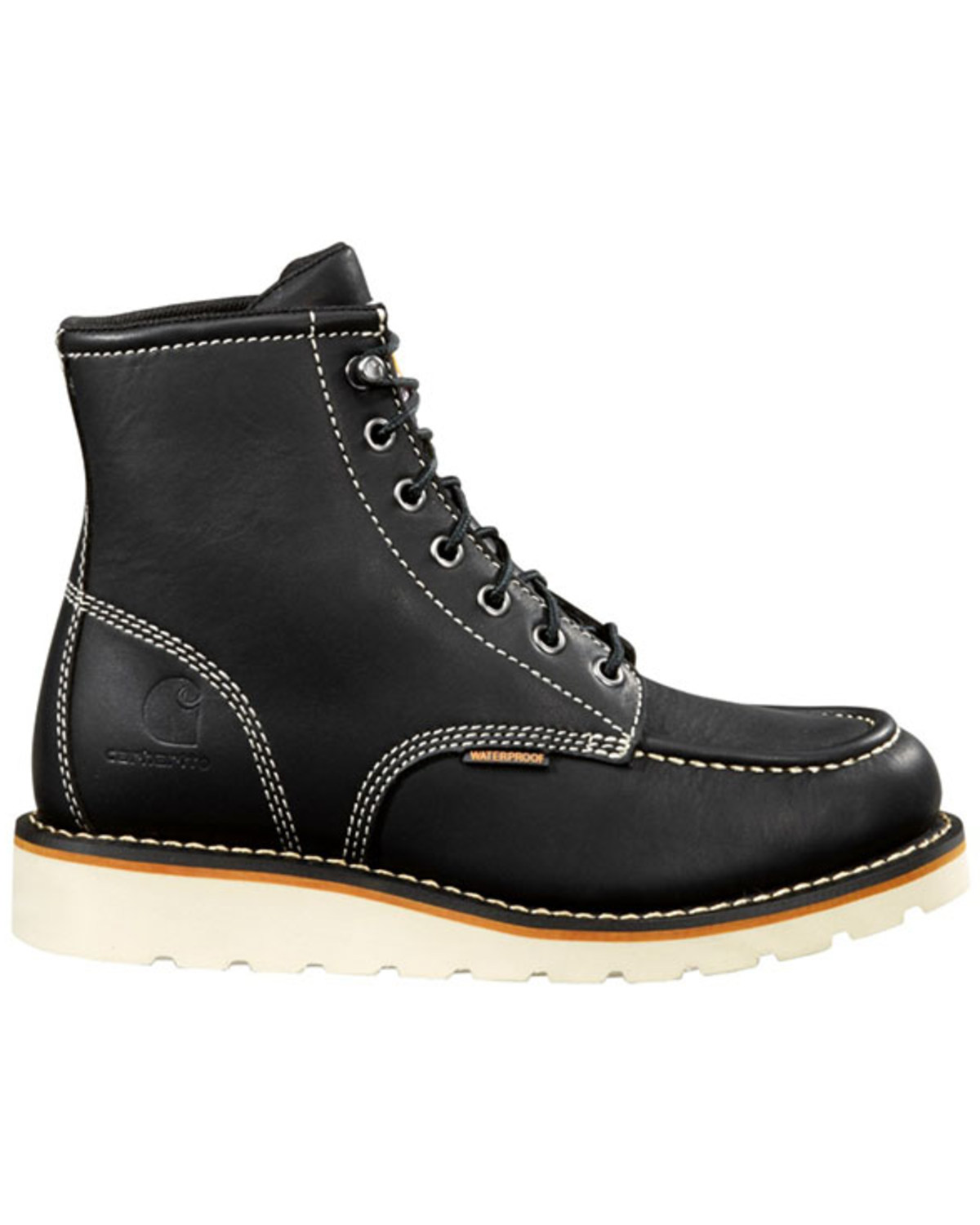 Carhartt Women's Black Wedge Sole Waterproof Work Boots Soft Toe