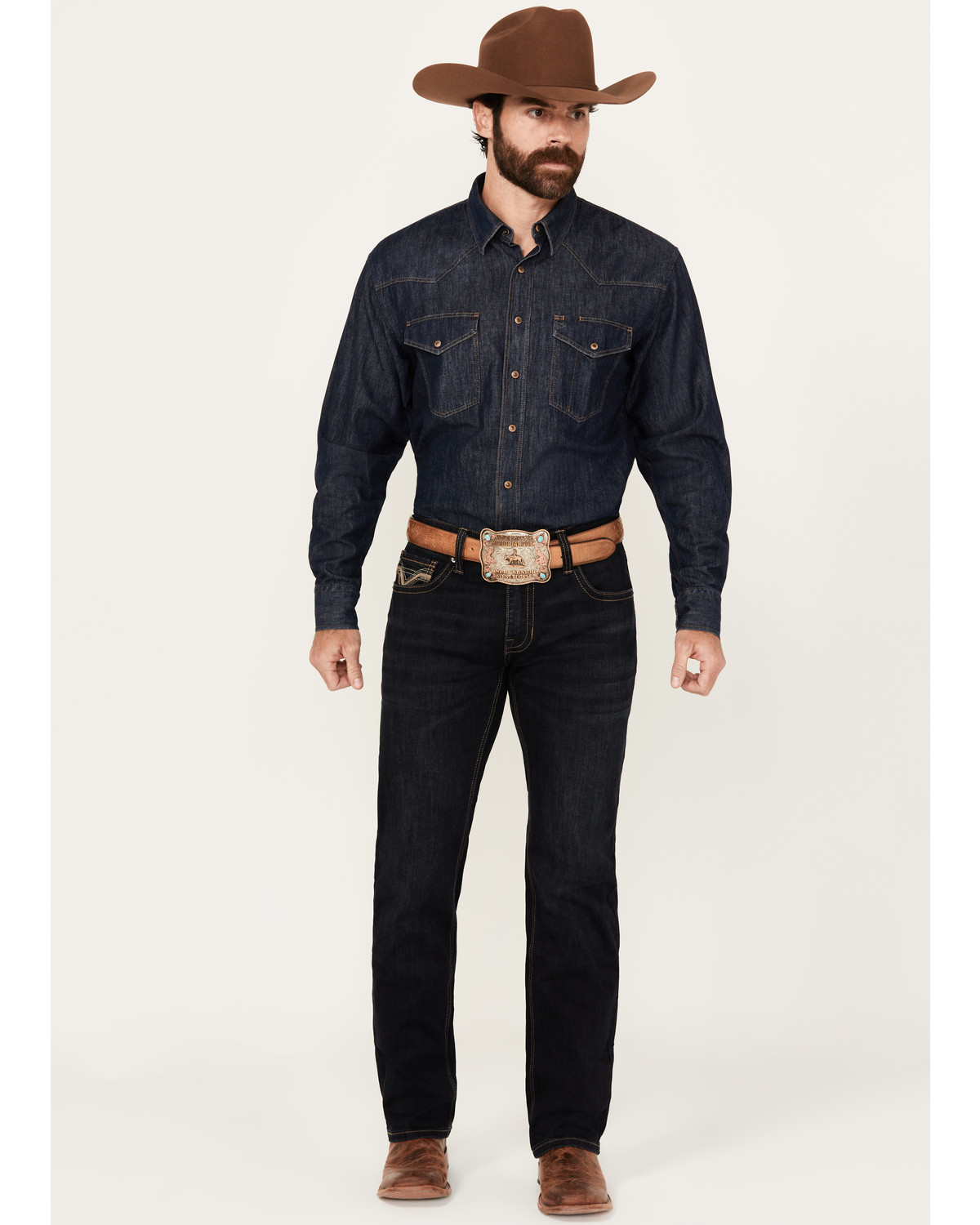 Rock & Roll Denim Men's Boot Barn Exclusive Pistol Dark Wash Stackable Straight Reflex Stretch Jeans