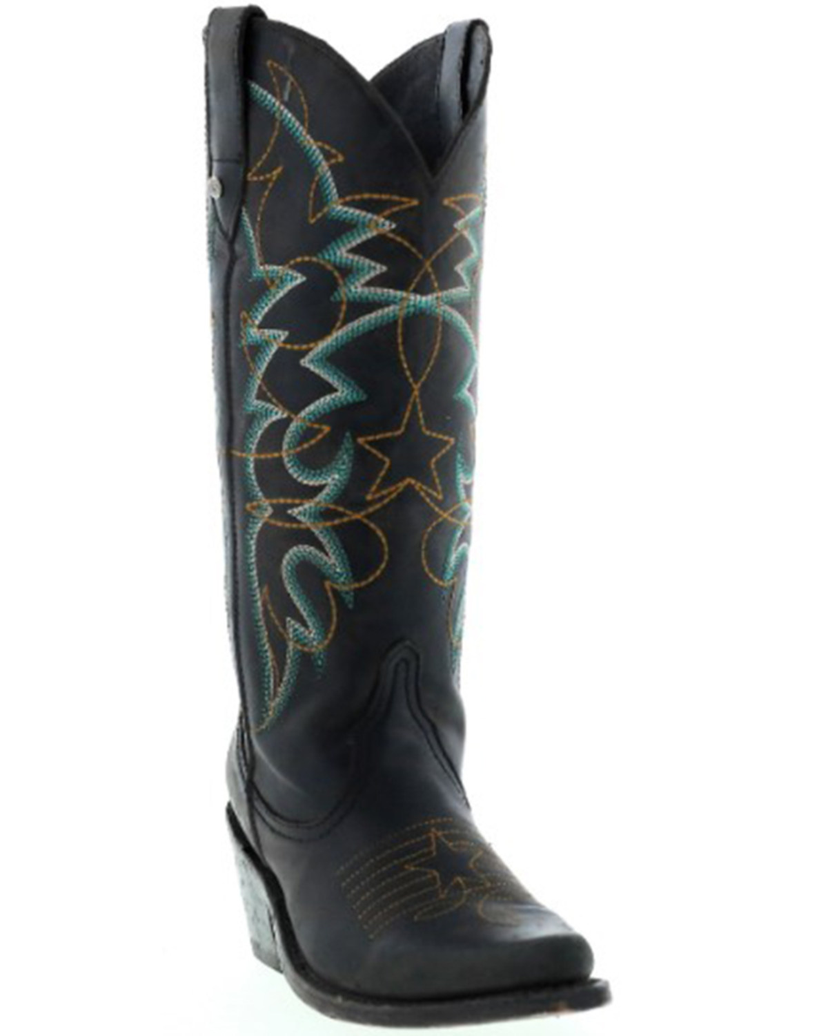 Botas Caborca for Liberty Black Women's Amelia Star Stitched Western Boots - Snip Toe