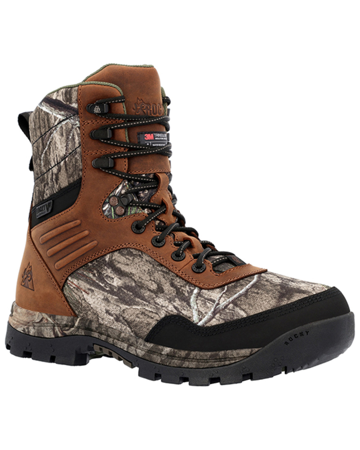 Rocky Men's Lynx Mossy Oak® Country DNA™ Waterproof 800G Insulated Work Boots - Round Toe