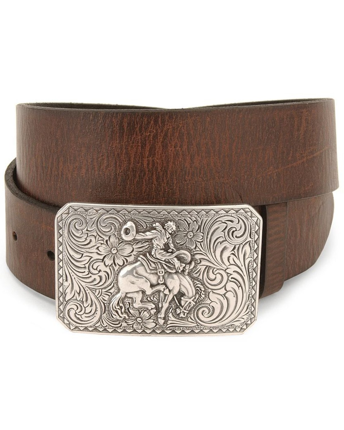 Nocona Men&#39;s Smooth Leather Belt and Buckle | Boot Barn