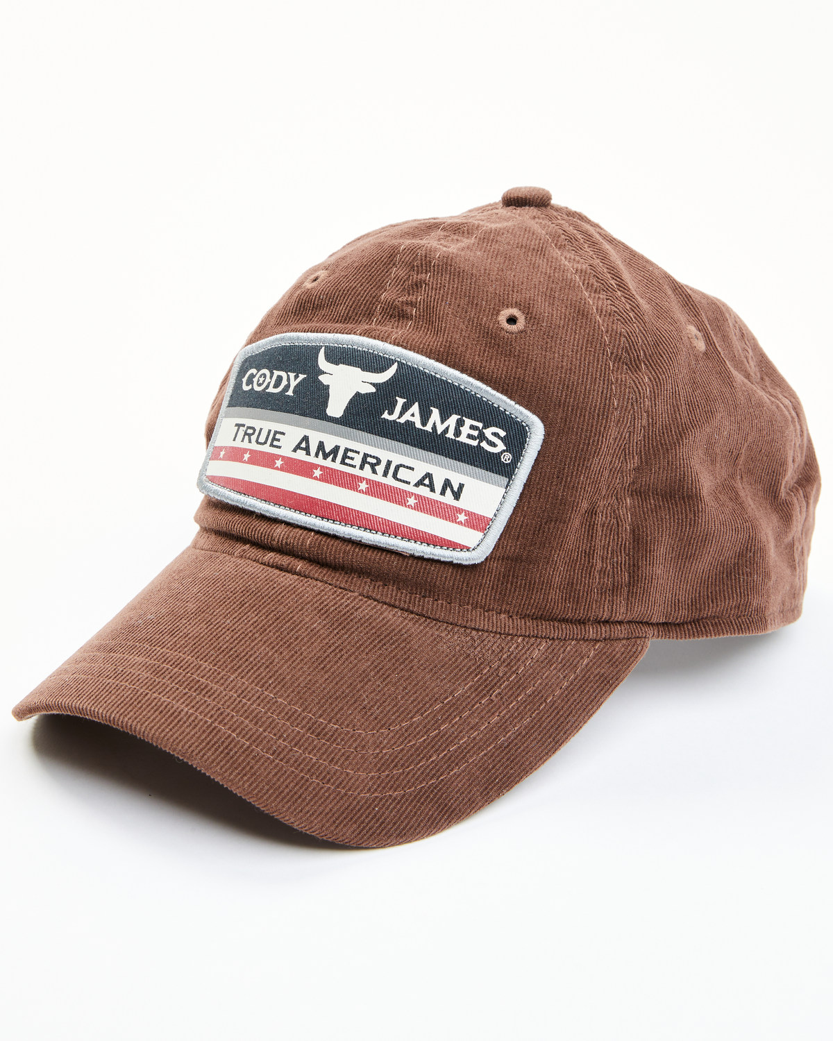 Cody James Men's Corduroy True American Logo Patch Ball Cap