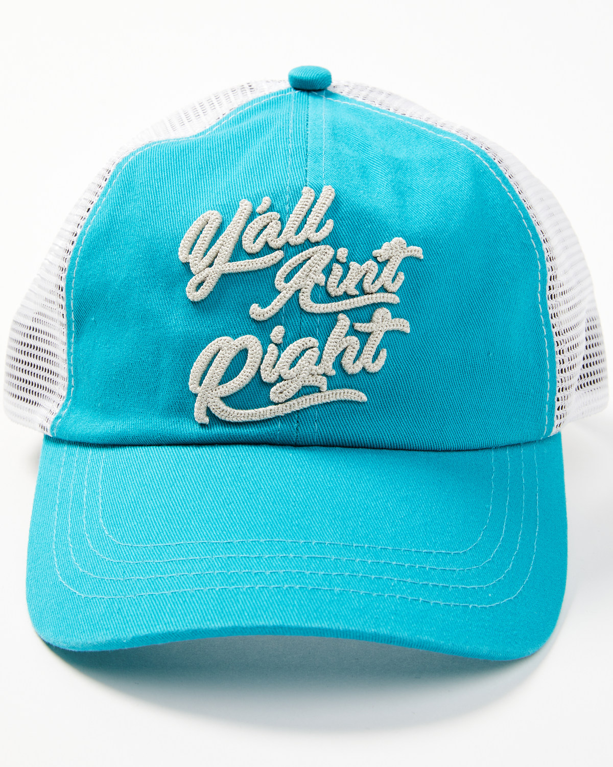 Idyllwind Women's Y'all Ain't Right Embroidered Mesh Back Ball Cap