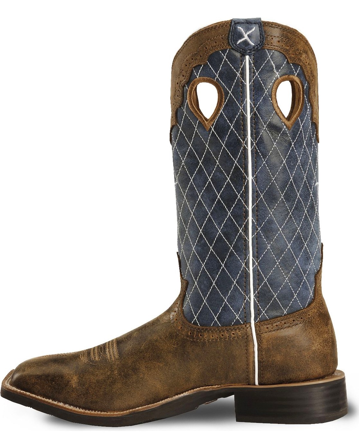 Twisted X Men's Distressed Ruff Stock Cowboy Boots Wide Square Toe