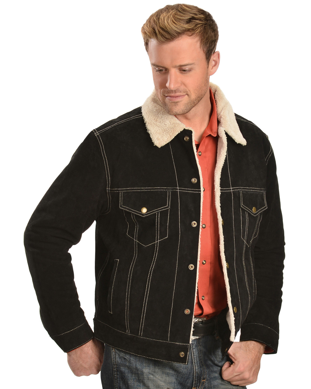 Scully Men's Boar Suede Pilot Jacket