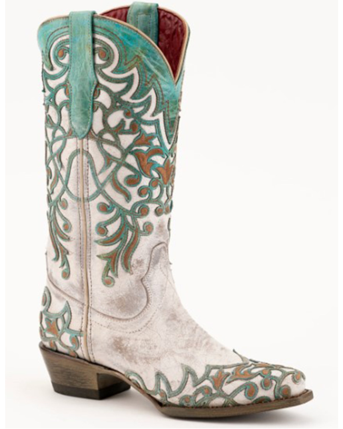 Ferrini Women's Ivy Vintage Embroidered Western Boots - Snip Toe