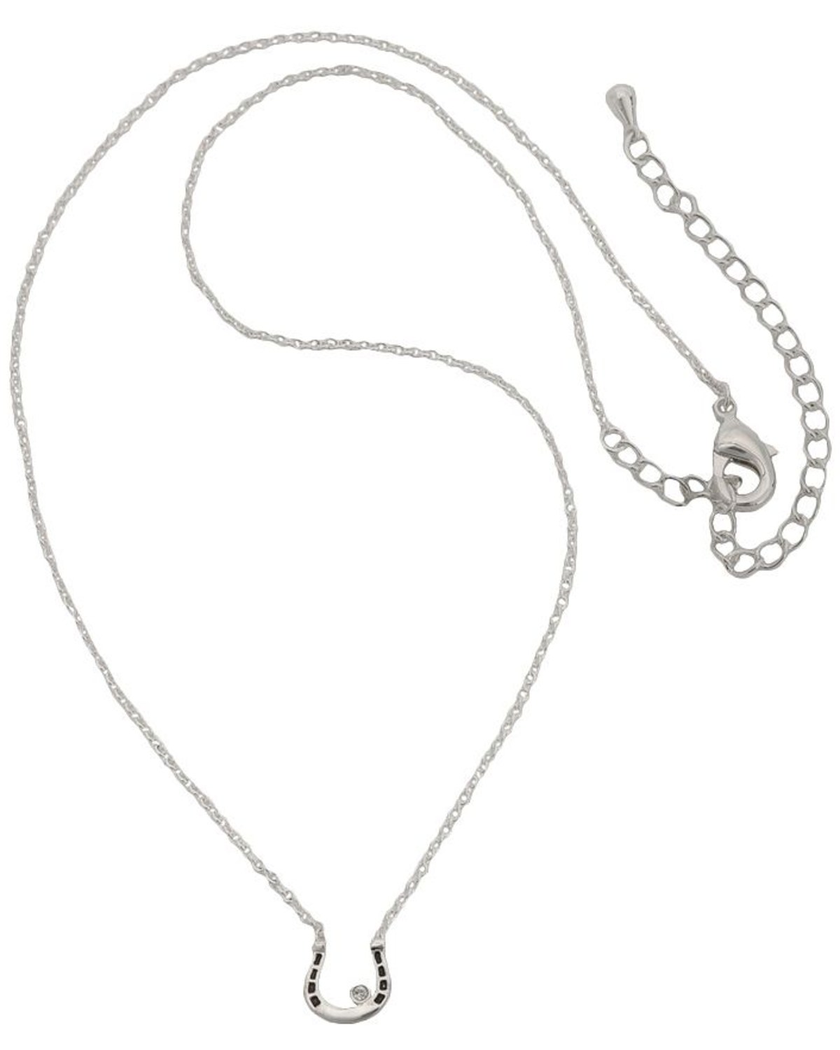 Montana Silversmiths Women's Small Horseshoe CZ Necklace