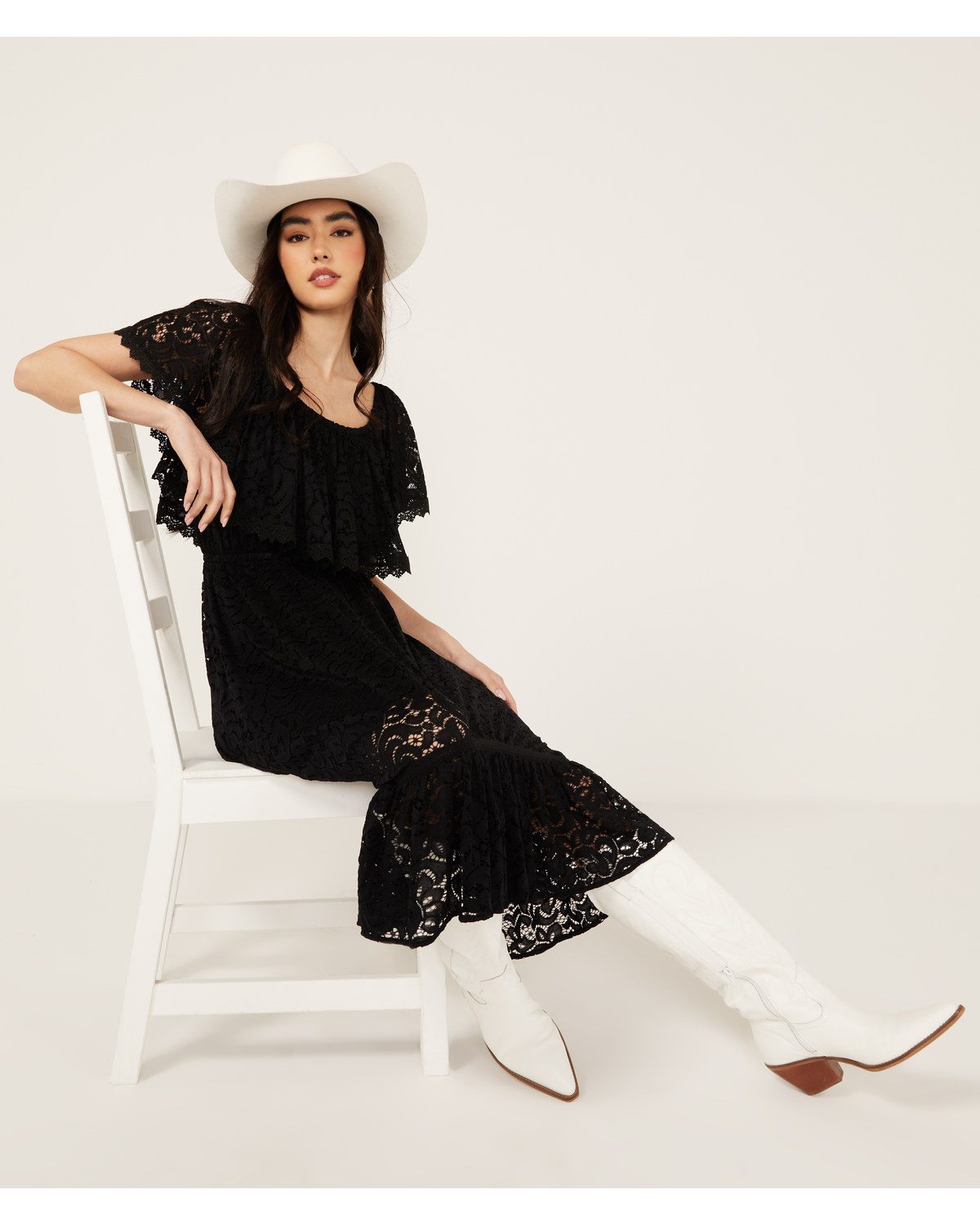 Boot Barn Beyond The Radar Women s Off Shoulder Lace Midi Dress Pueblo Mall