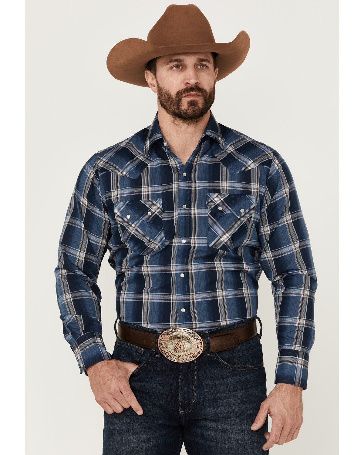 Ely Walker Men's Large Plaid Sawtooth 