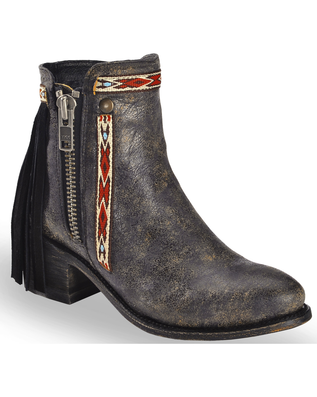 Corral Women/'s Brown Fringe Ankle Boots E1215