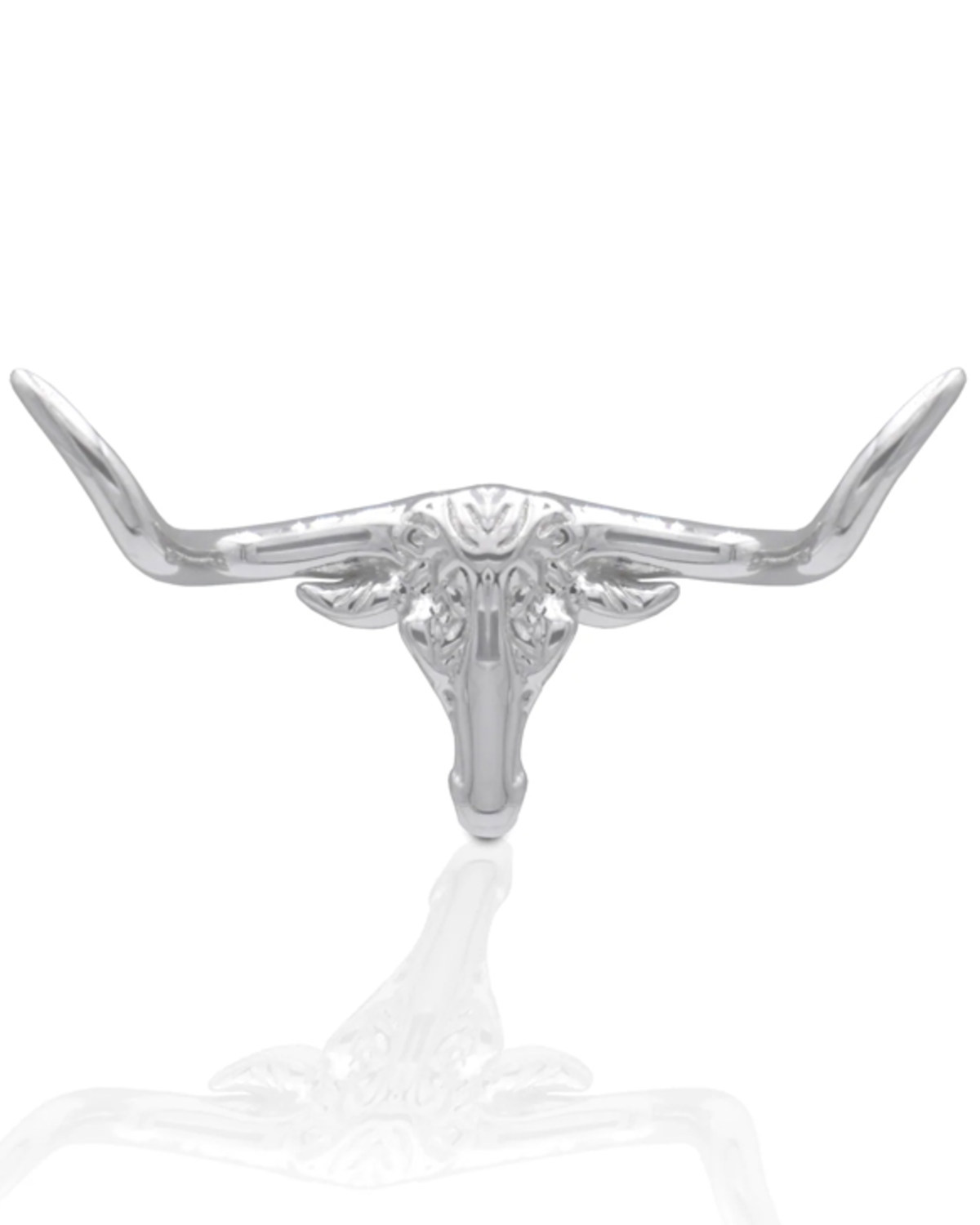 Kelly Herd Men's Silver Longhorn Tie Tack