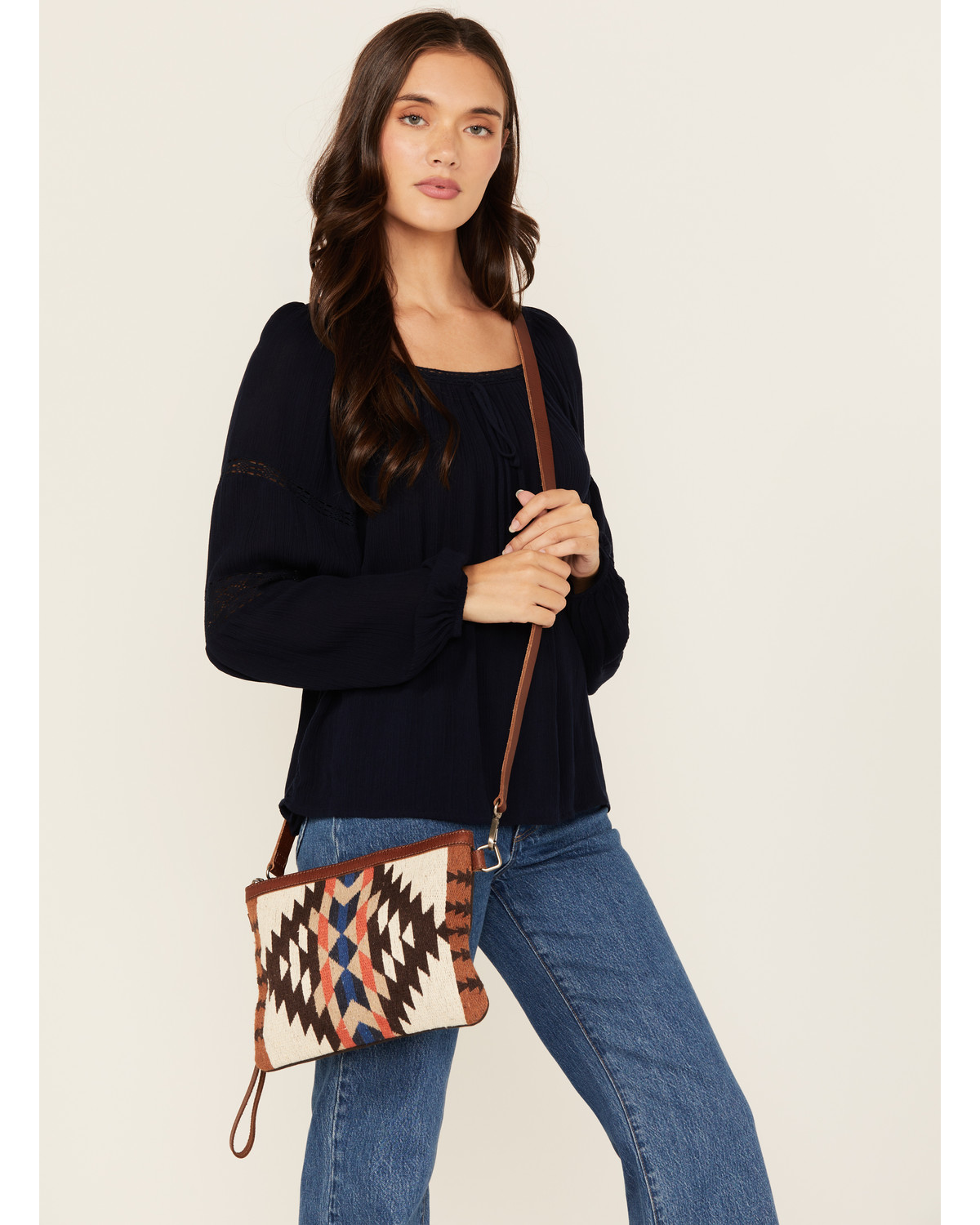Shyanne Women's Frontier Southwestern Woven Crossbody Bag