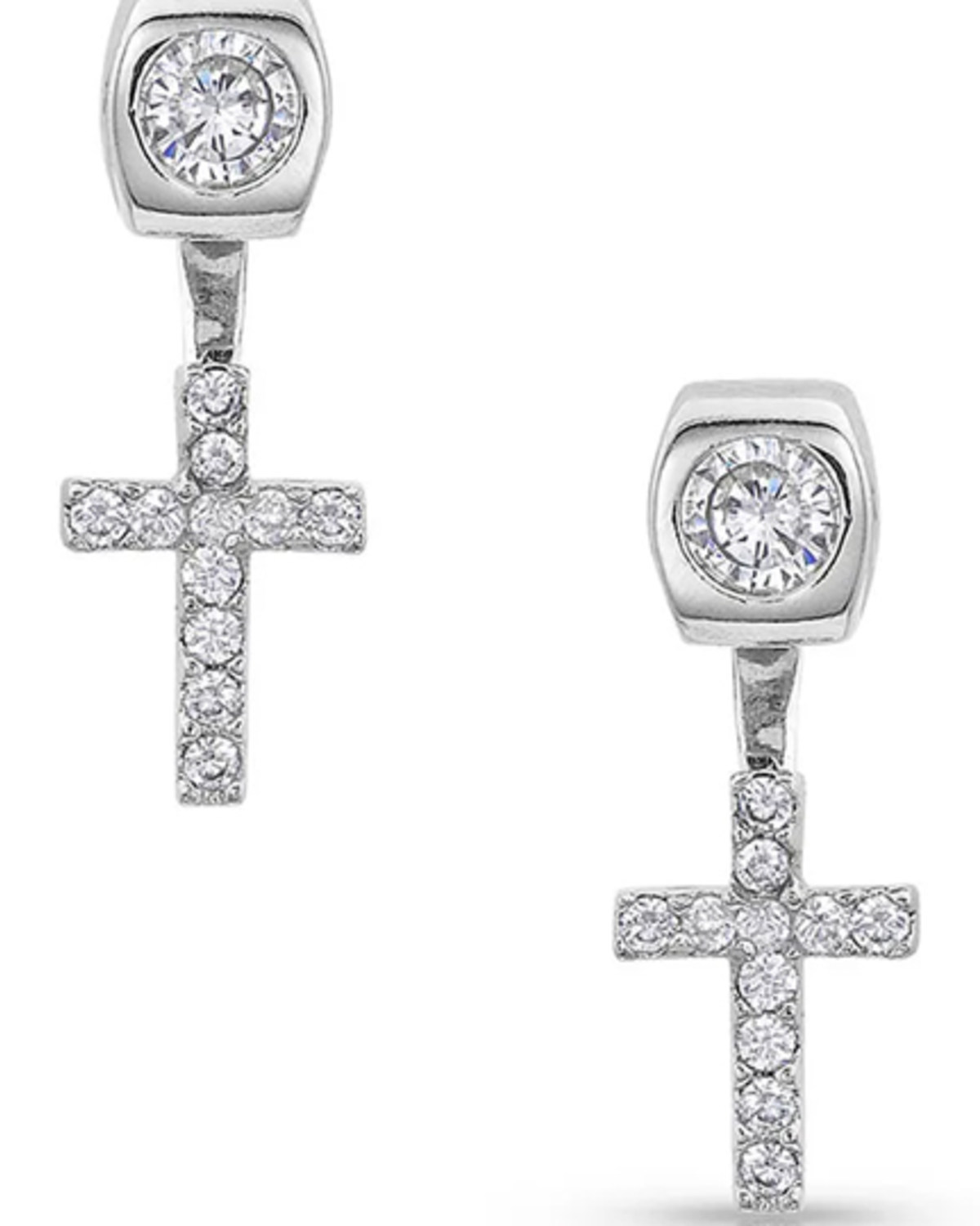 Montana Silversmiths Women's Star Lights Faith Cross Earrings