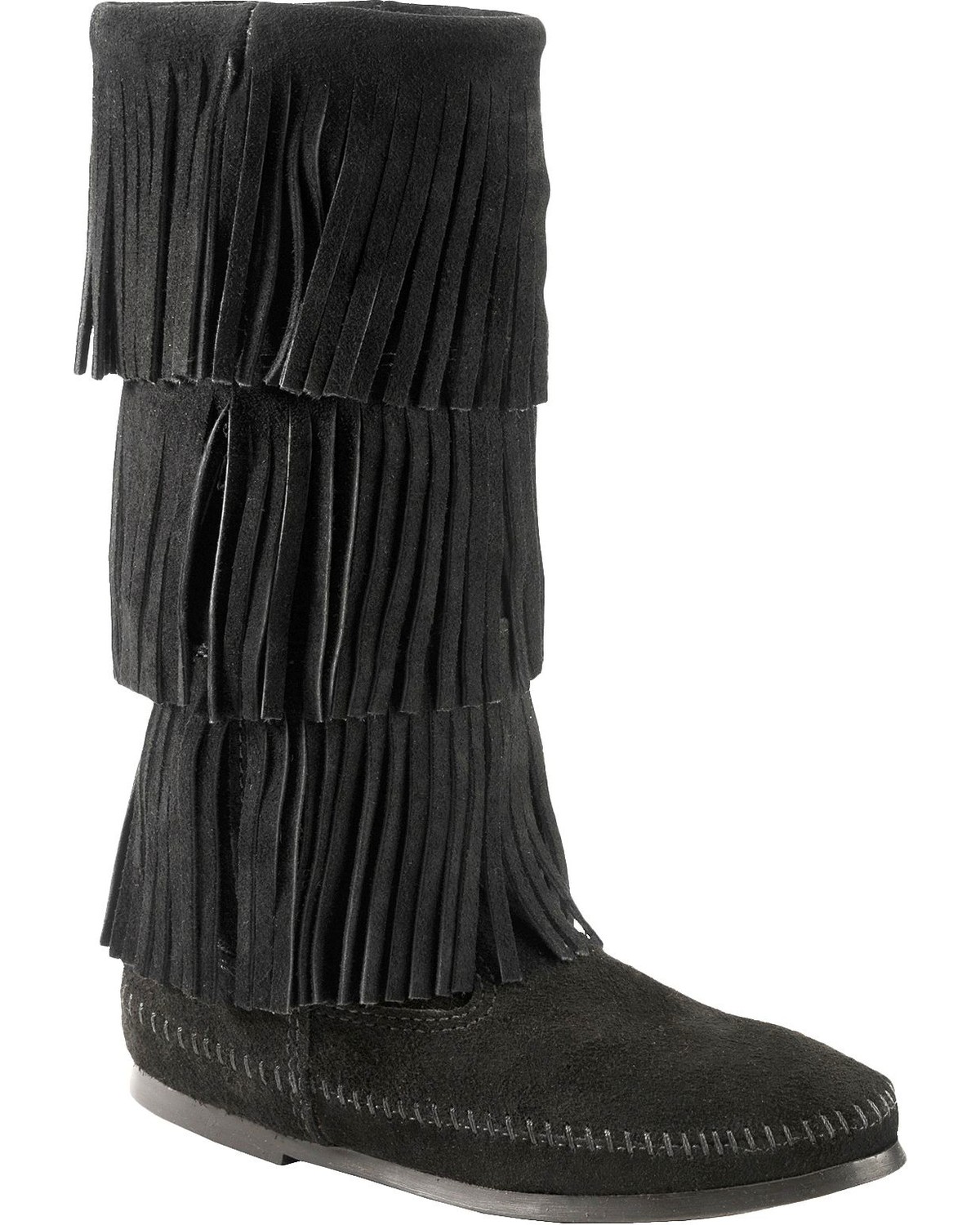 Minnetonka Women's Three Layer Fringe Boots