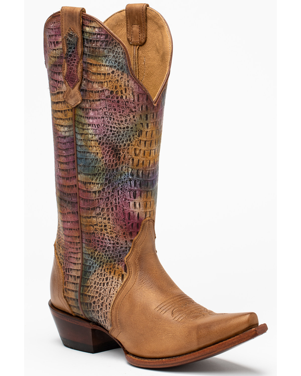 Light tan western boots clearance