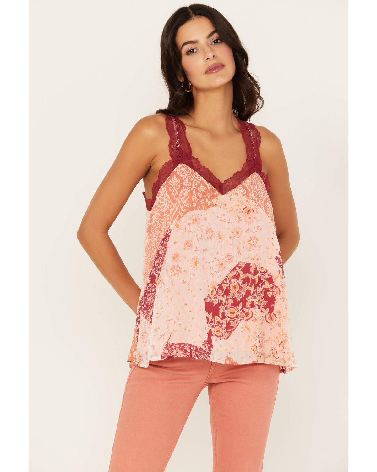 Miss Me Women's Floral Sleeveless Top
