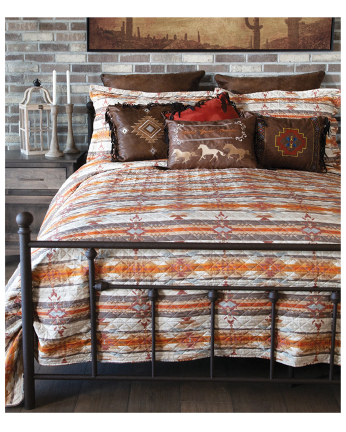 Carstens Home Wrangler Amarillo Sunset Twin Quilt Set - 3-Piece
