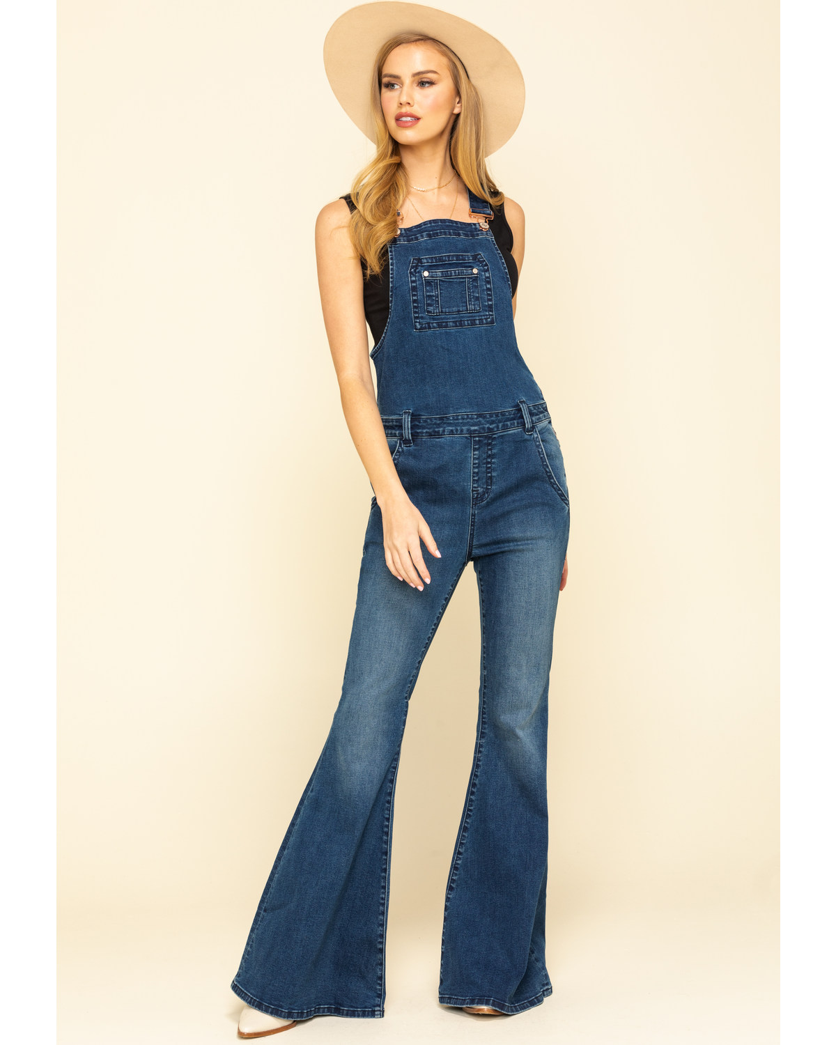 overall flare jeans
