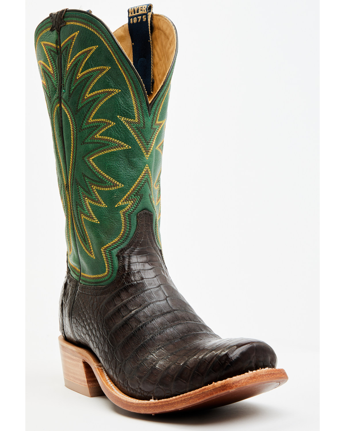 Hyer Men's Spearville Exotic Caiman Western Boots - Square Toe