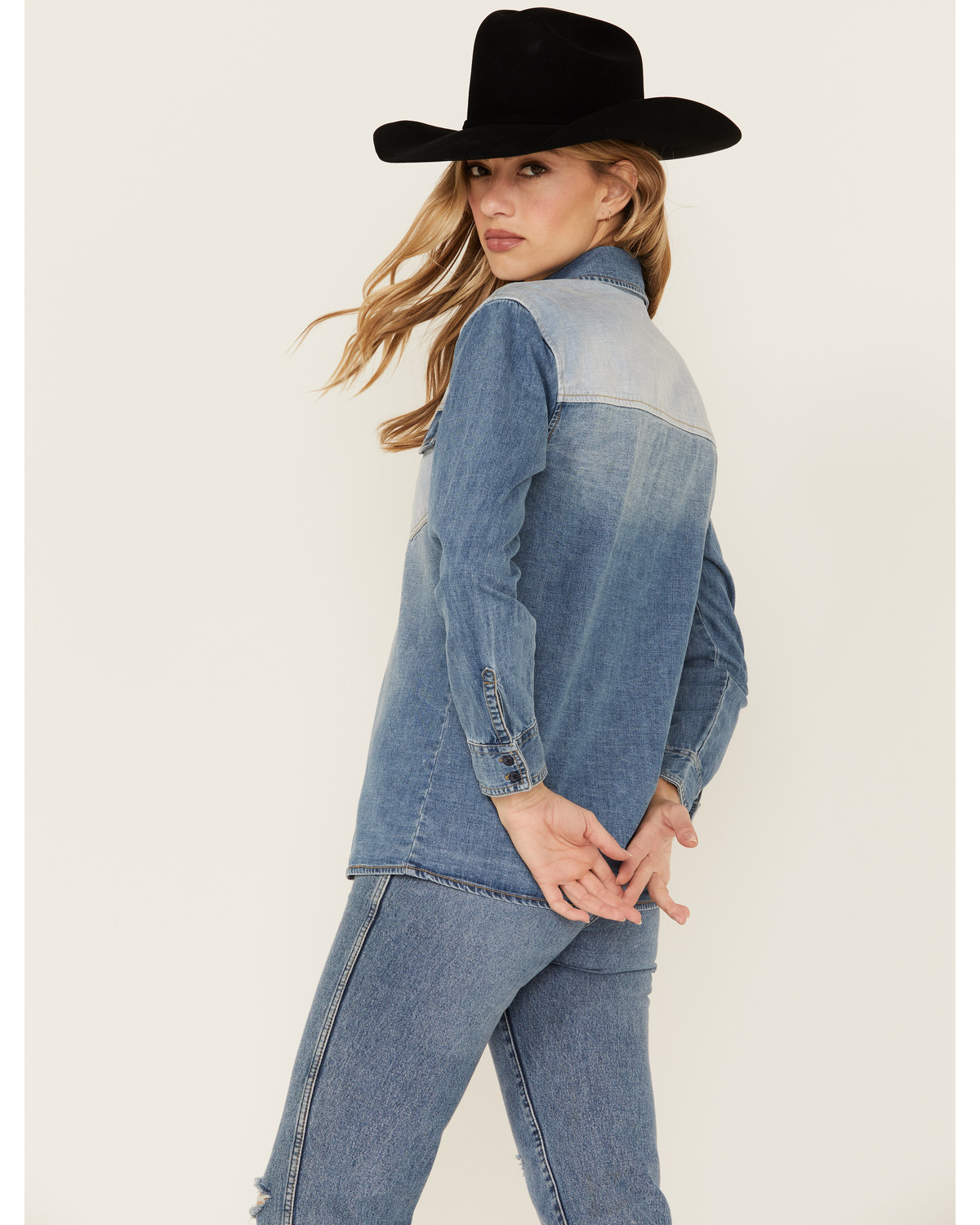 Cleo + Wolf Women's Oversized Denim Shirt Boot Barn