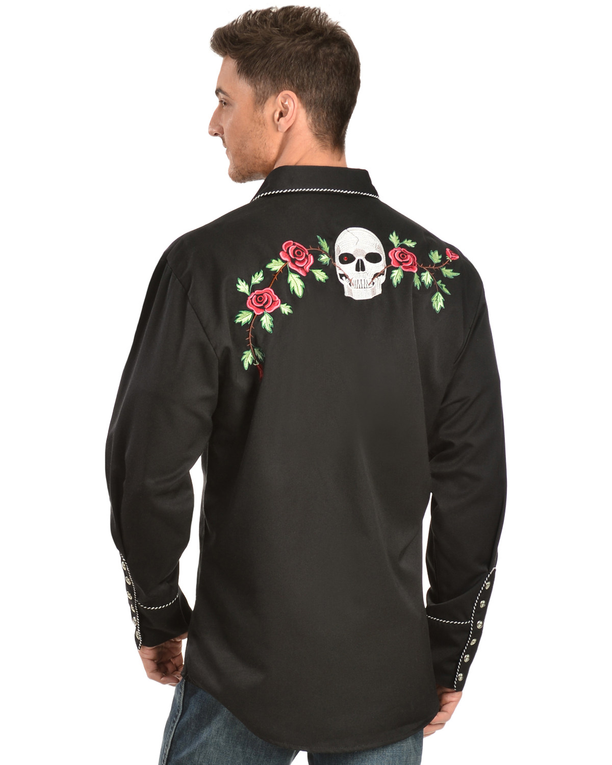 Scully Men's Skulls and Roses Western Shirt Boot Barn
