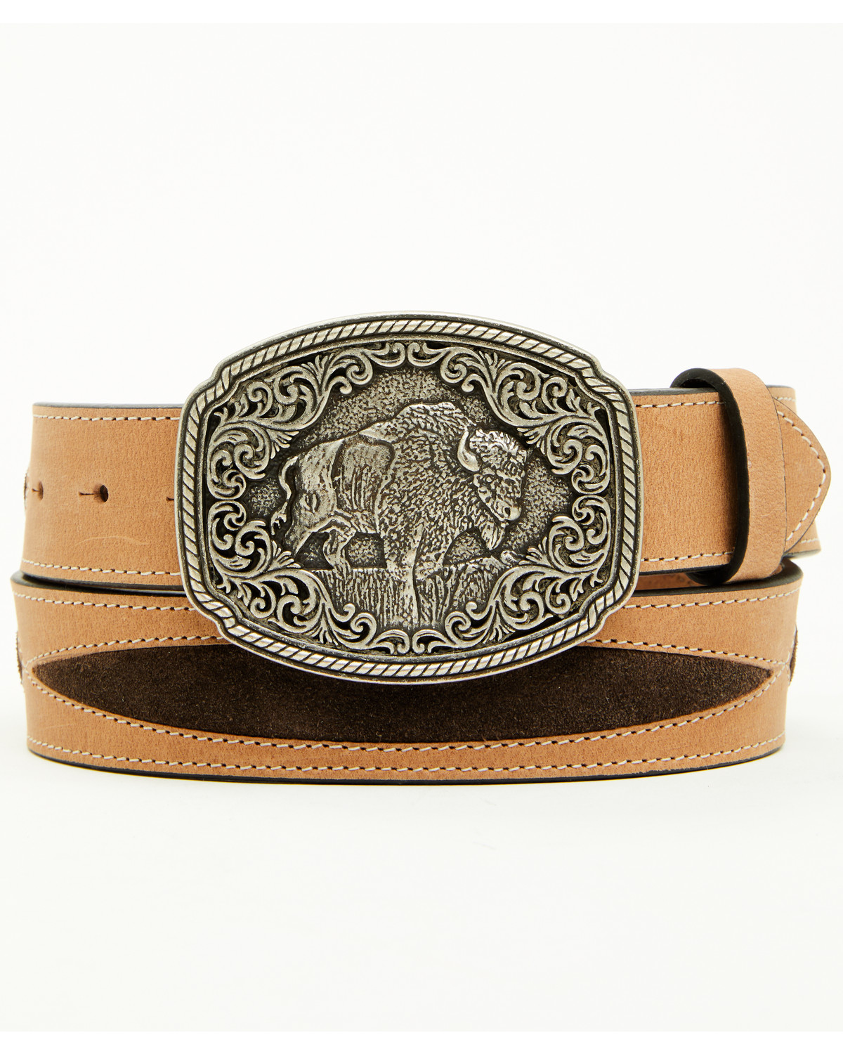 Cody James Men's Gunner Buffalo Plaque Buckle Belt