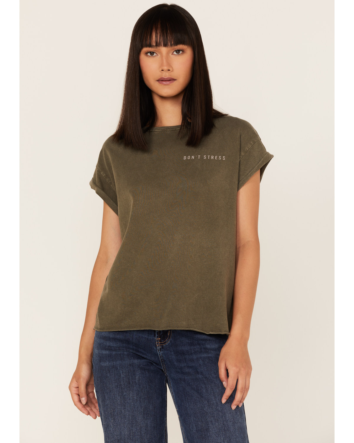 Cleo + Wolf Women's Don't Stress Graphic Tee