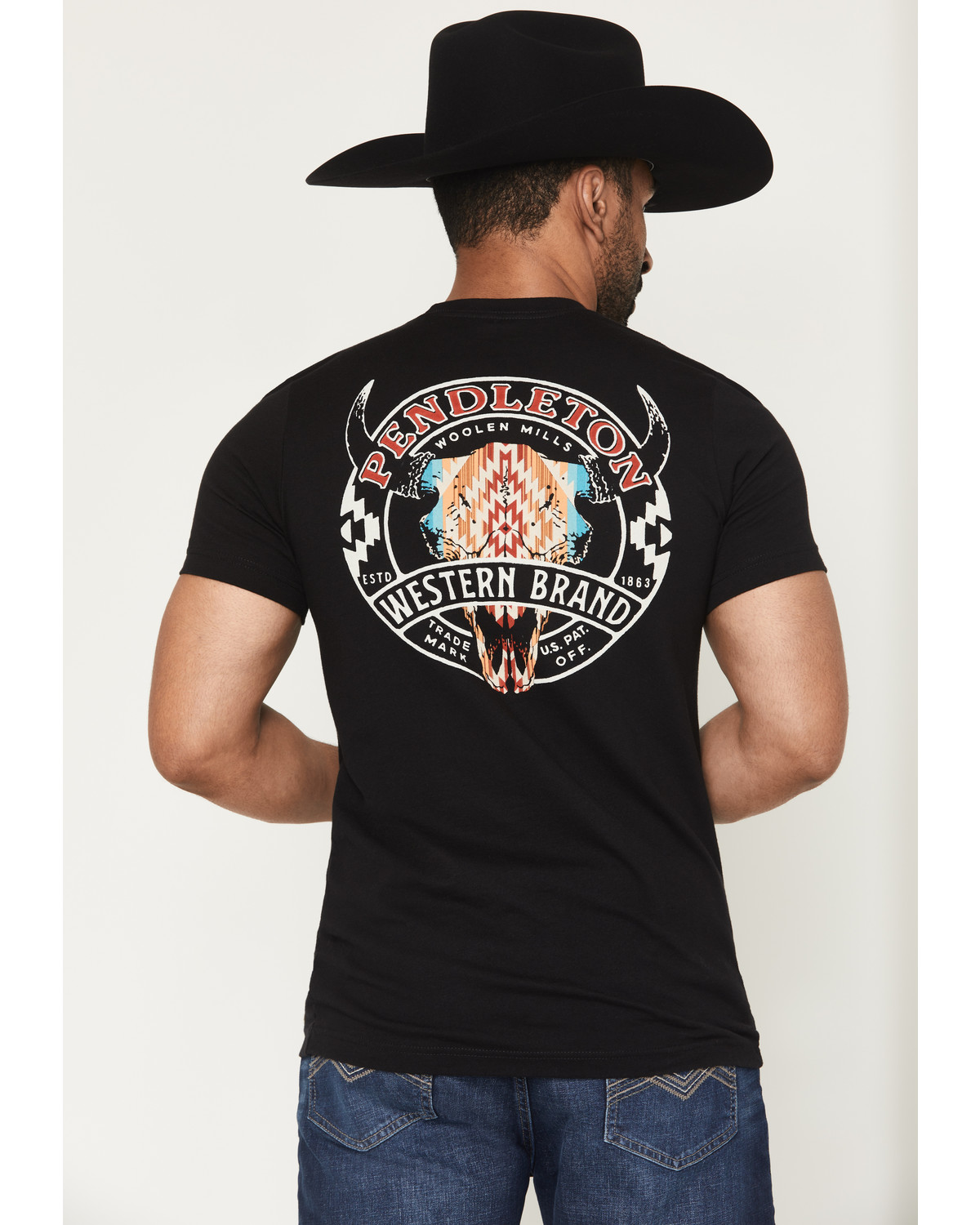 Pendleton Men's Western Brand Logo Short Sleeve Graphic T-Shirt