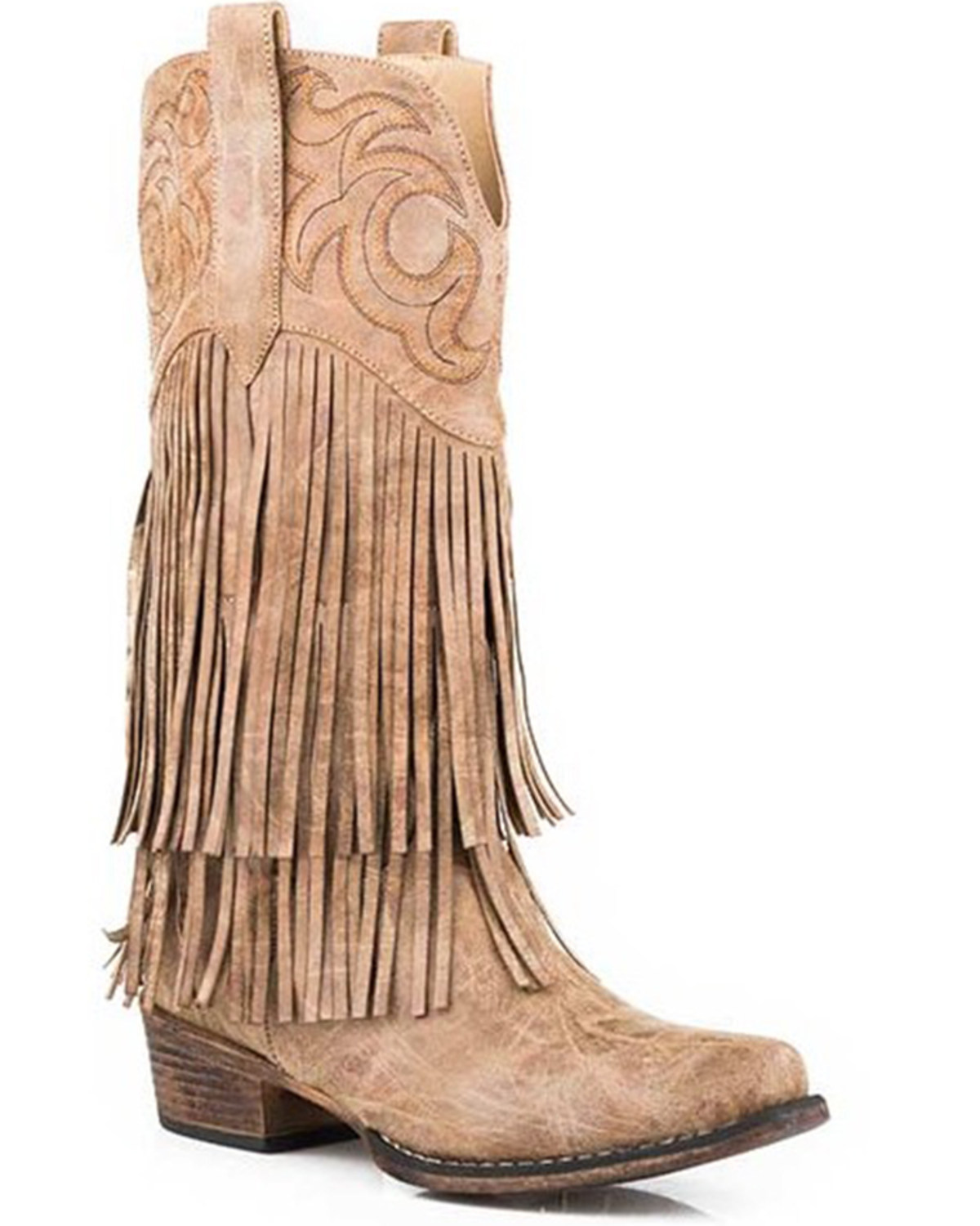 Roper Women's Rickrack Western Performance Boots - Snip Toe