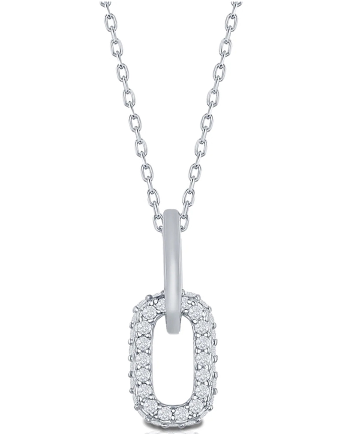 Kelly Herd Women's Silver Paperclip Necklace