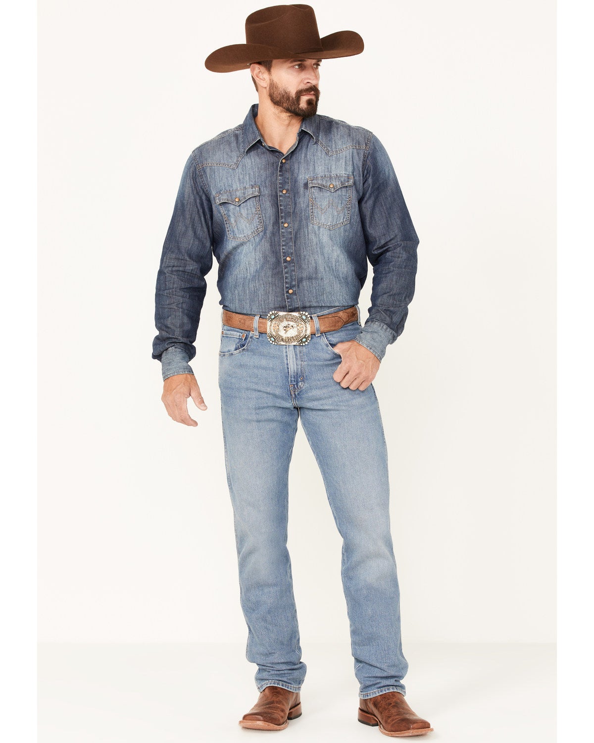 Levi's Men's Western Light Wash Relaxed 