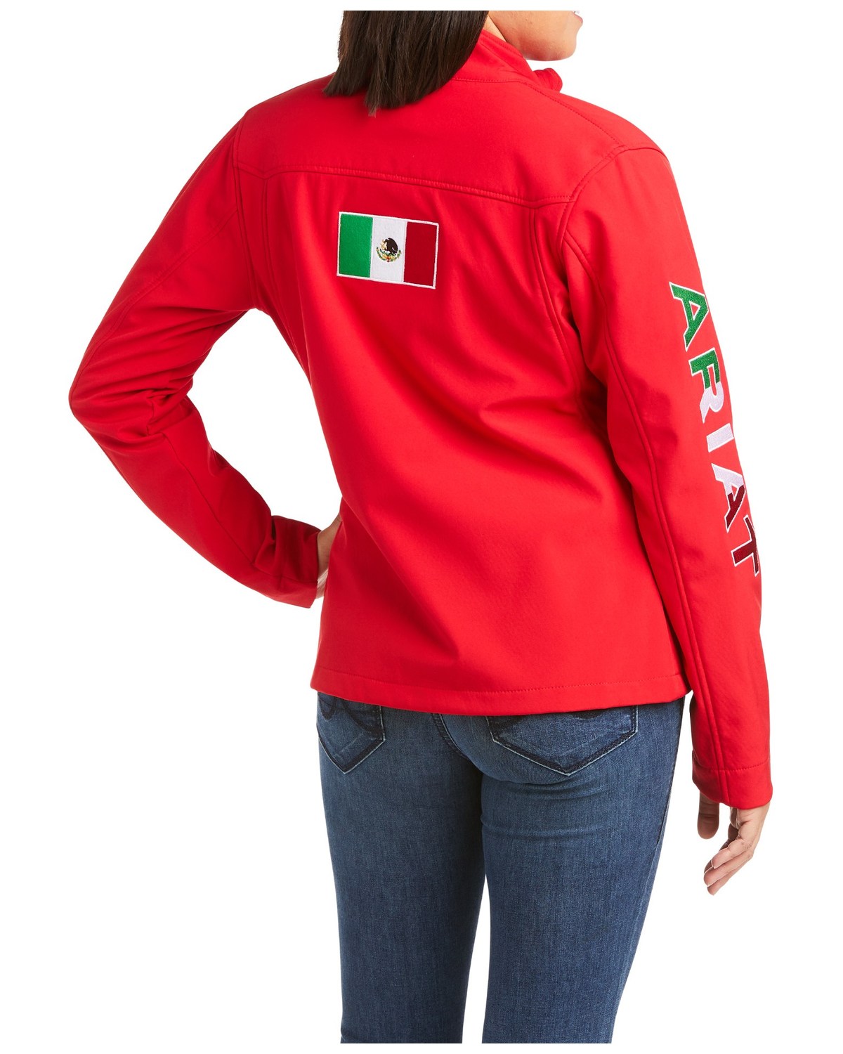 Ariat Women's Team Mexico Softshell Zip-Up Water Repellent Jacket