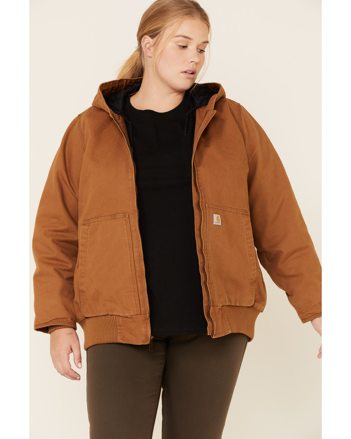womens brown carhartt jacket