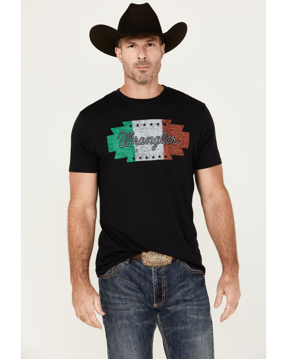 Wrangler Men's Mexico Logo Short Sleeve Graphic T-Shirt