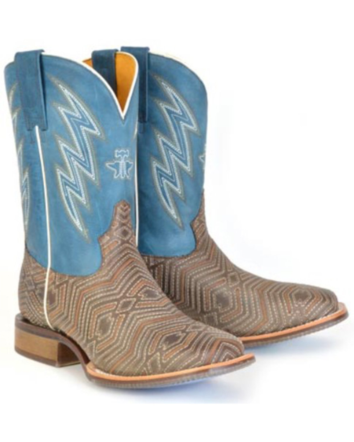 Tin Haul Men s Gnarly Bite Western Boots Broad Square Toe Pueblo Mall