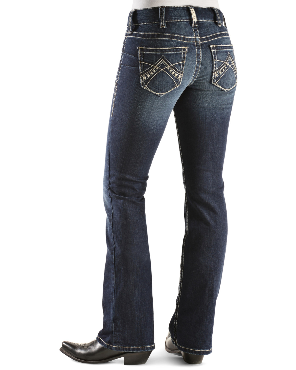 black bootleg jeans