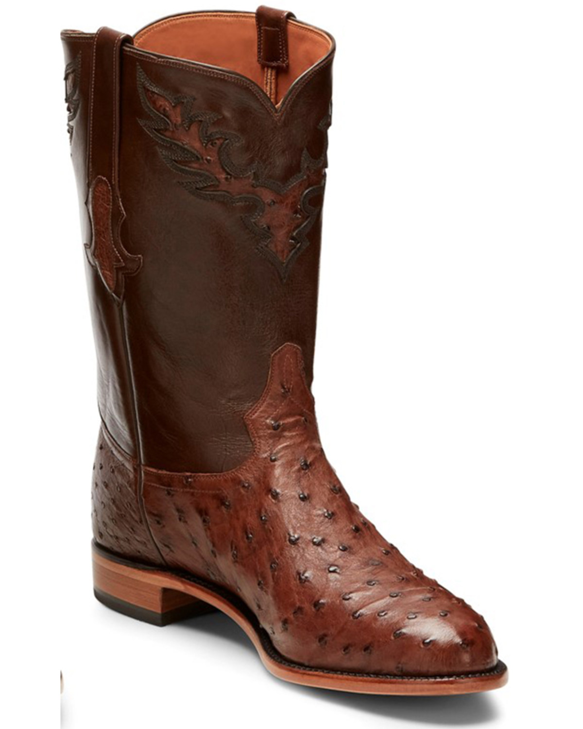 Tony Lama Men's Exotic Ostrich Skin Western Boots - Round Toe