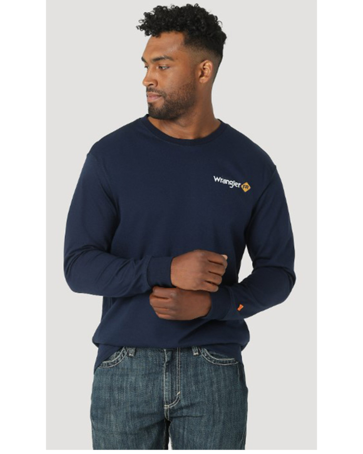 Wrangler Men's FR Flag Logo Graphic Long Sleeve T-Shirt