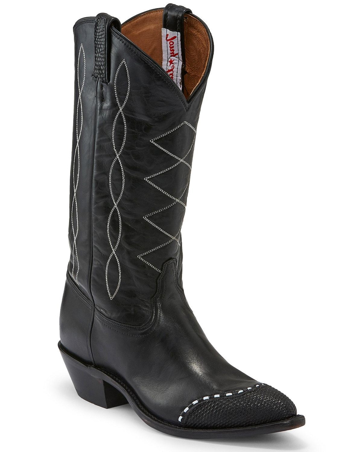 Tony Lama Women's Black Emilia Western Boots Pointed Toe Boot Barn