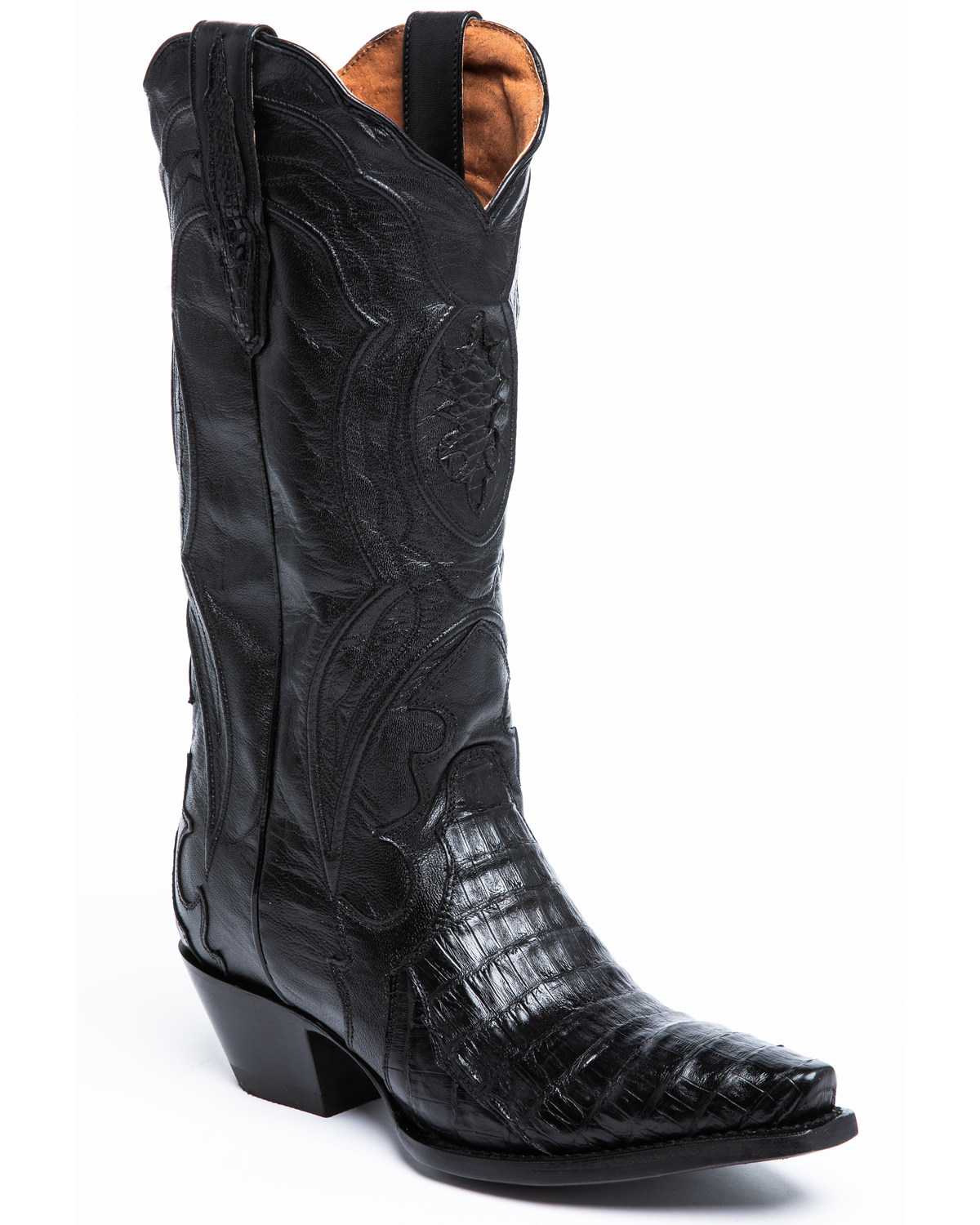 black caiman boots