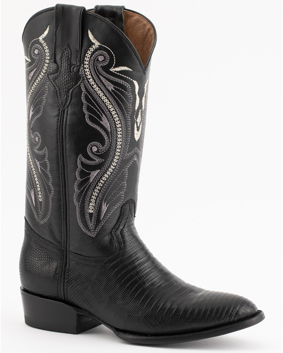 Ferrini Men's Black Teju Lizard Western Boots - Medium Toe
