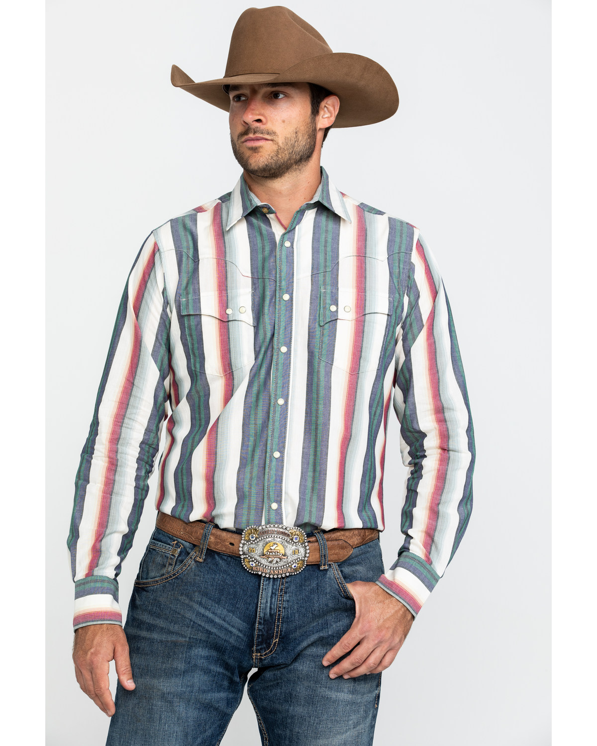Wrangler Mens Retro Western Long Sleeve Woven Shirt