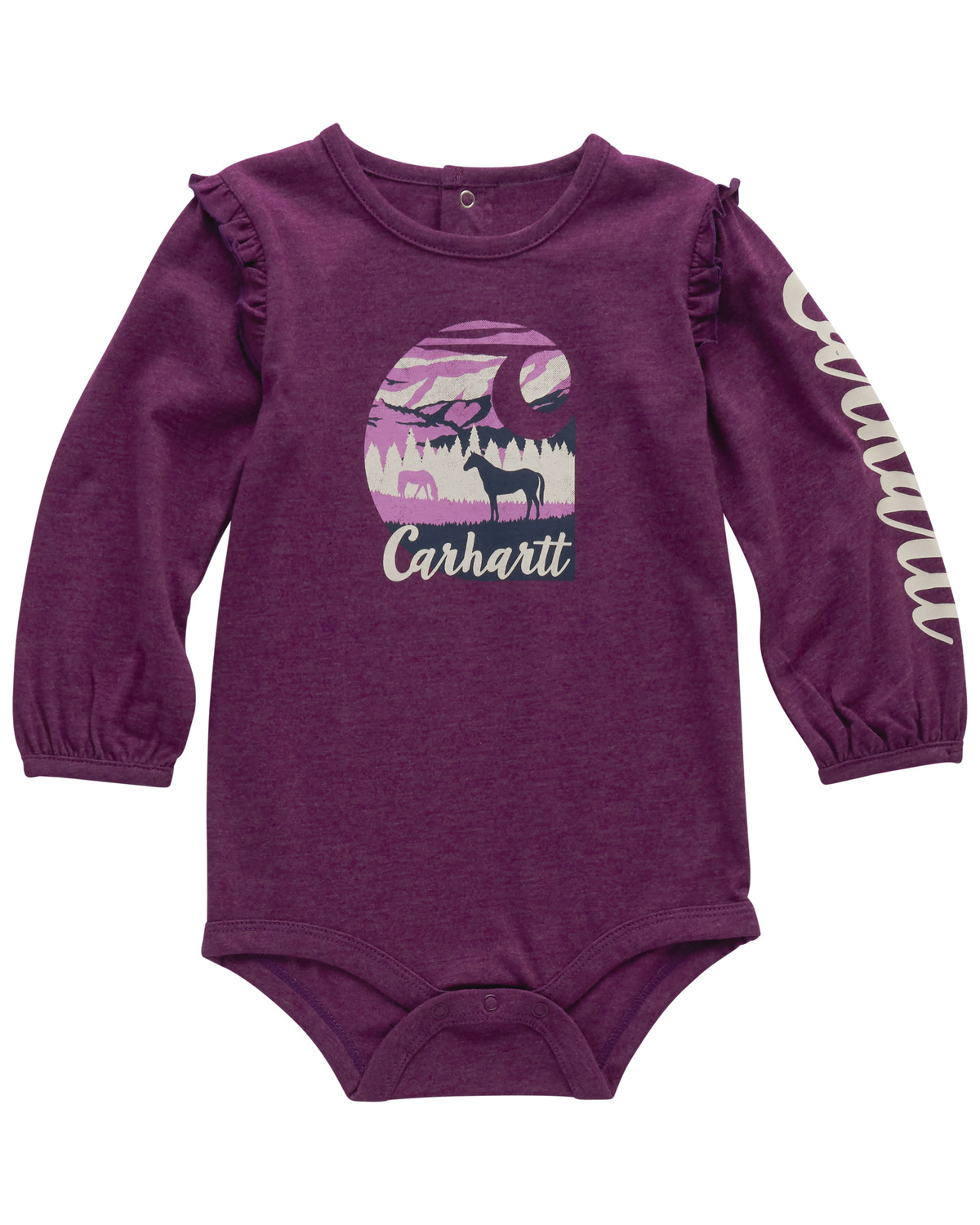 Carhartt Infant Girls' Caspia Horse Long Sleeve Graphic Onesie