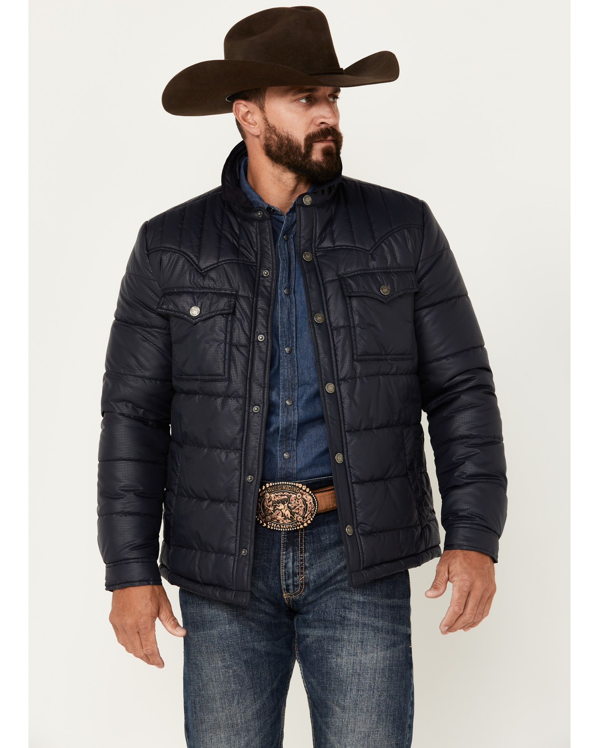 Cody James Men's Quilted Ponderosa Snap Shirt Jacket