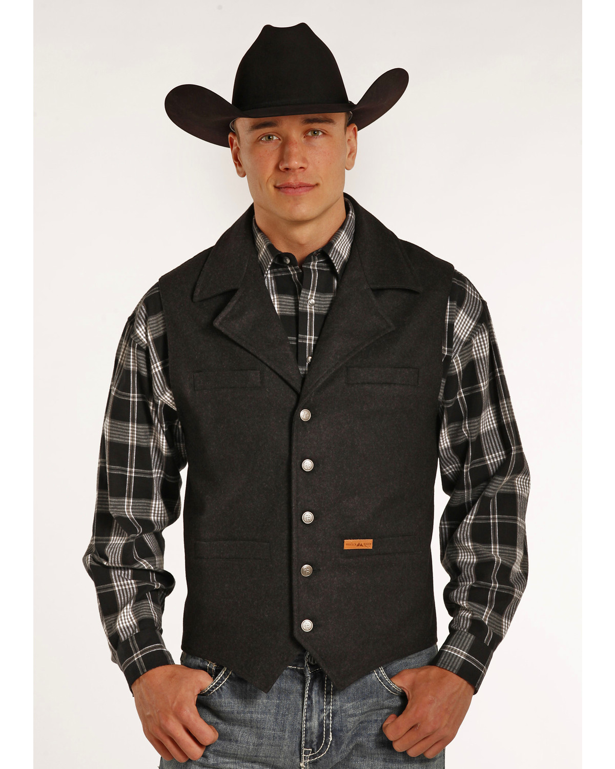 Powder River Outfitters Men's Montana Wool Vest - Big & Tall