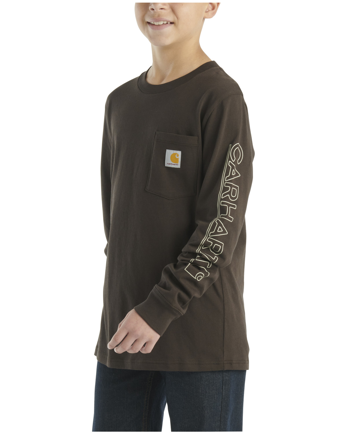Carhartt Boys' Mustang Logo Print Long Sleeve Graphic Shirt
