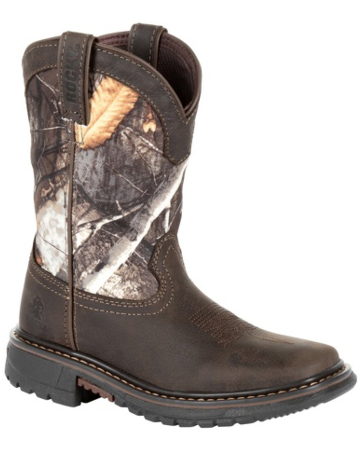 Rocky Boys' Ride FLX Waterproof Western Work Boots - Soft Toe