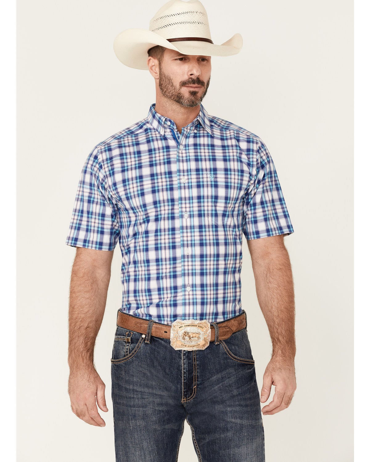 Ariat Men's Gregorio Plaid Short Sleeve 